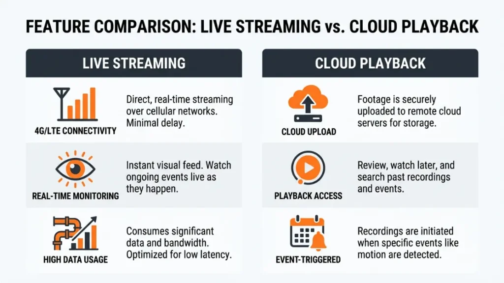 Live Streaming vs Cloud Playback — What Is the Real Difference