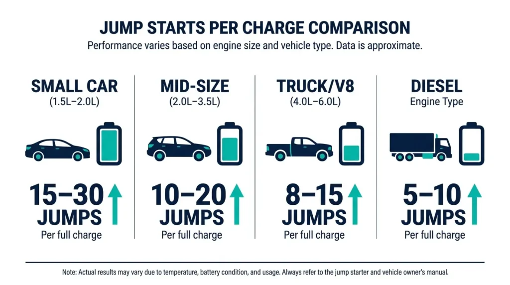How Many Times Can You Use a Jump Starter on One Charge