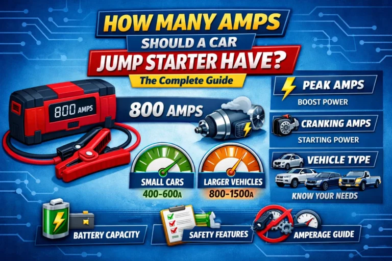 How many amps should a car jump starter have