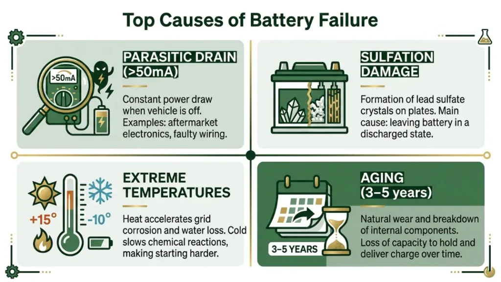 What Causes a Car Battery to Die