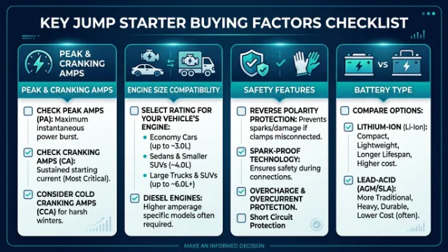 What to Look for When Choosing a Jump Starter