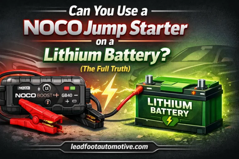 Can You Use a NOCO Jump Starter on a Lithium Battery (The Full Truth)