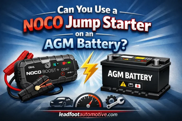 Can You Use a NOCO Jump Starter on an AGM Battery