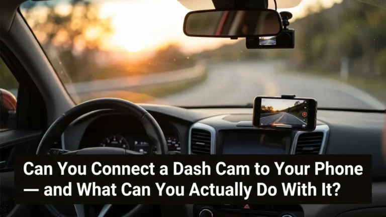 Can you connect a dash cam to your phone or use apps
