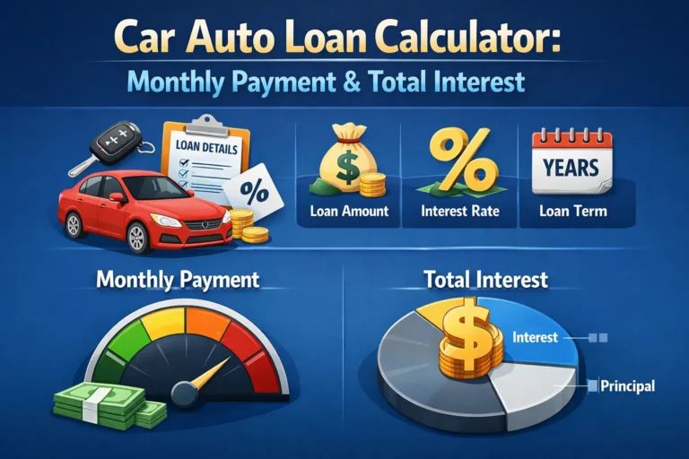 Car Auto Loan Calculator: Monthly Payment & Total Interest