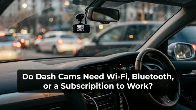 Do dash cams need Wi-Fi, Bluetooth, or subscriptions
