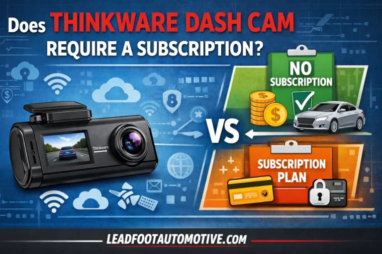 Does Thinkware Dash Cam Require a Subscription