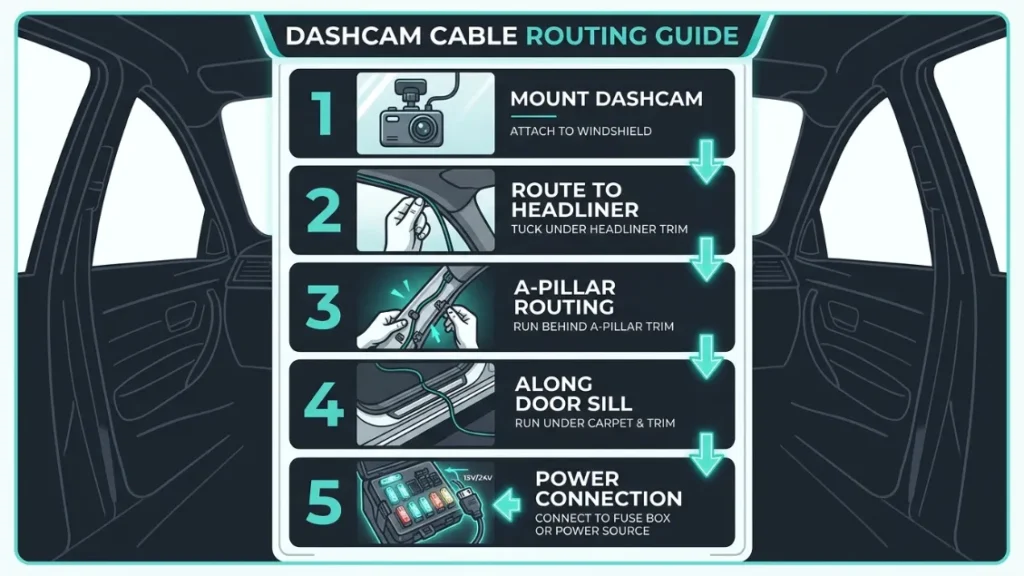 How Do You Route and Hide the Dashcam Cable Cleanly