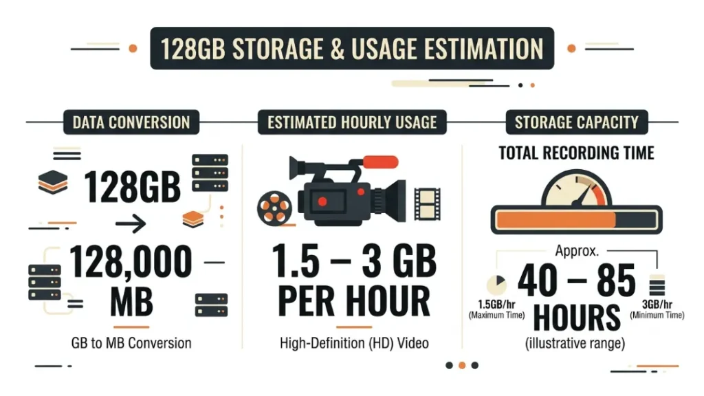 How Does Loop Recording Work With a 128GB Card
