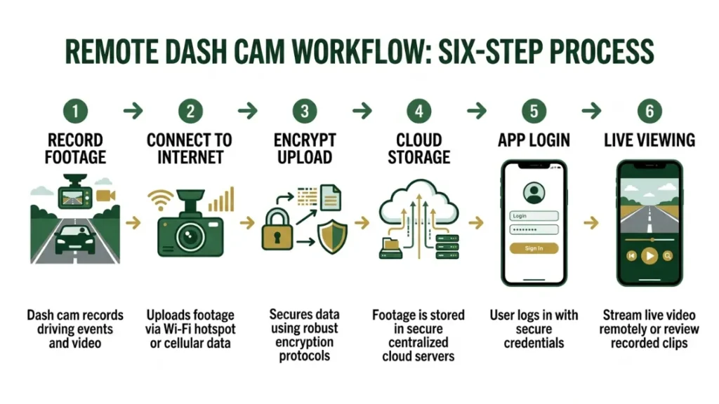 How Does Remote Dash Cam Viewing Work Step by Step
