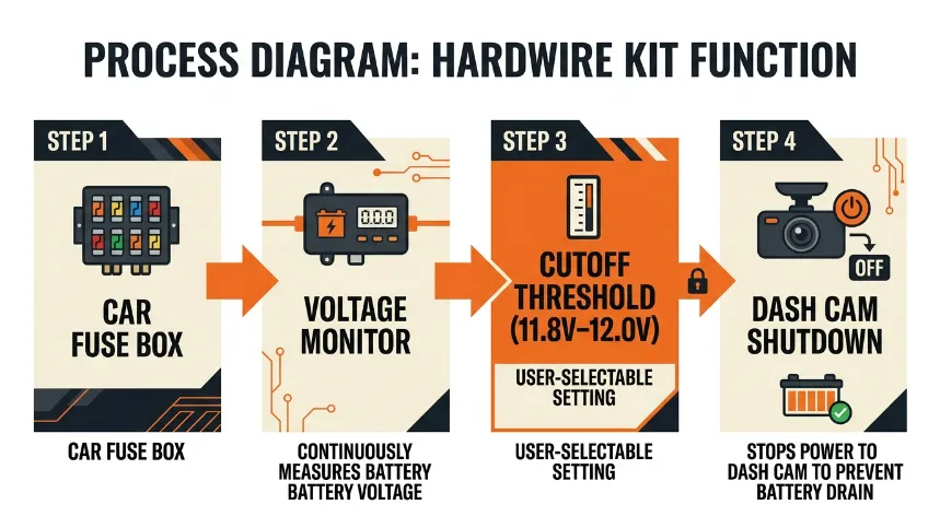 How Does a Hardwire Kit Stop Your Dash Cam from Draining the Battery