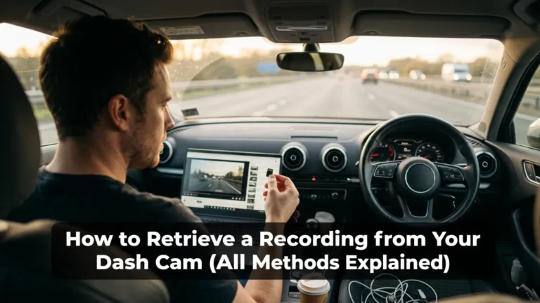 How do I retrieve a recording from my dash cam