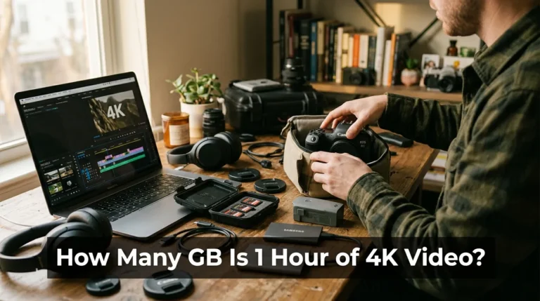 How many GB is 1 hour of 4K video