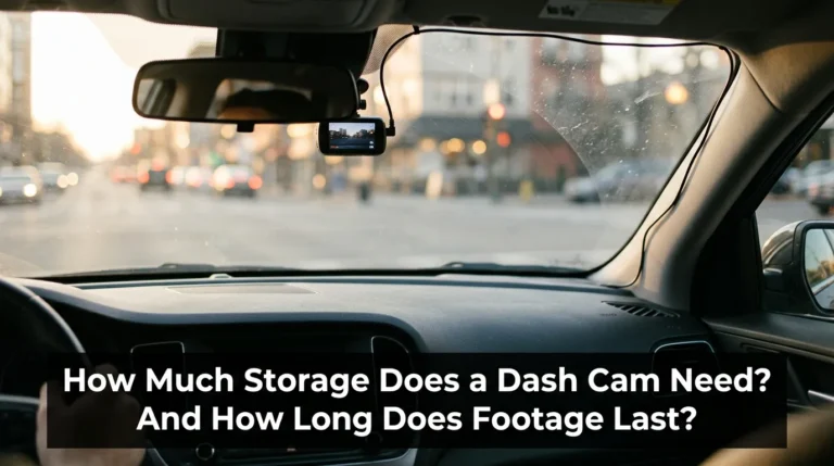 How much storage does a dash cam need and how long does footage last