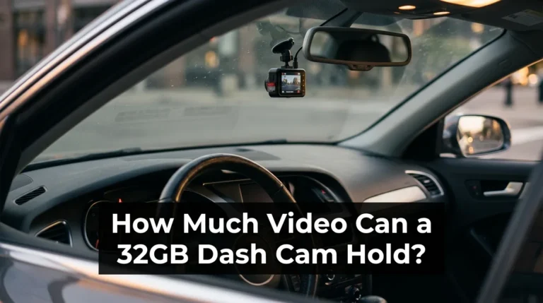 How much video can a 32GB dash cam hold