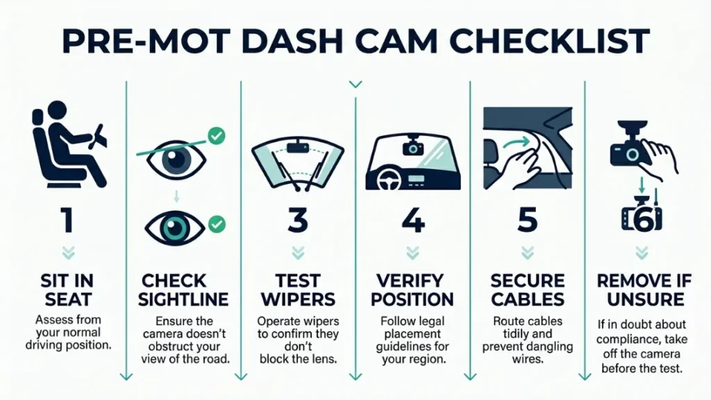 How to Check Your Dash Cam Position Before MOT Day Step-by-Step