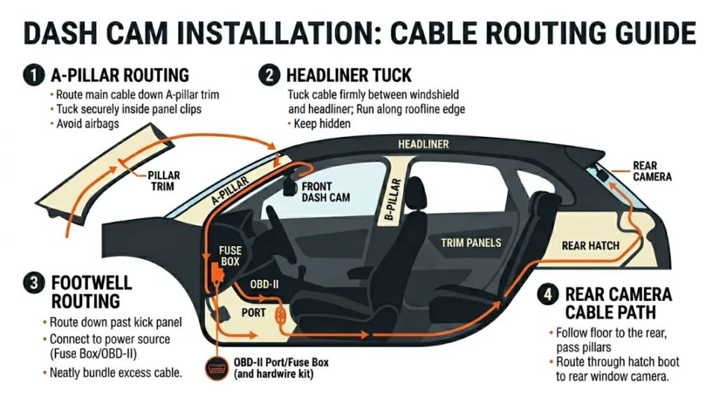 How to Hide Dash Cam Cables So Your Car Looks Factory Clean