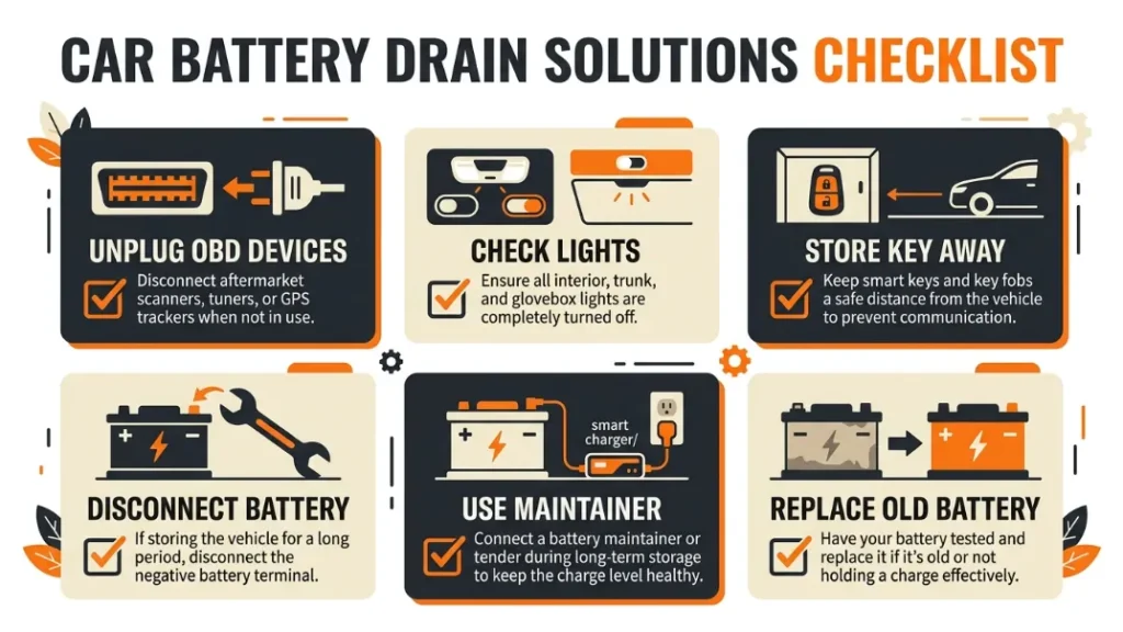How to Stop Your Car Battery From Draining When Parked
