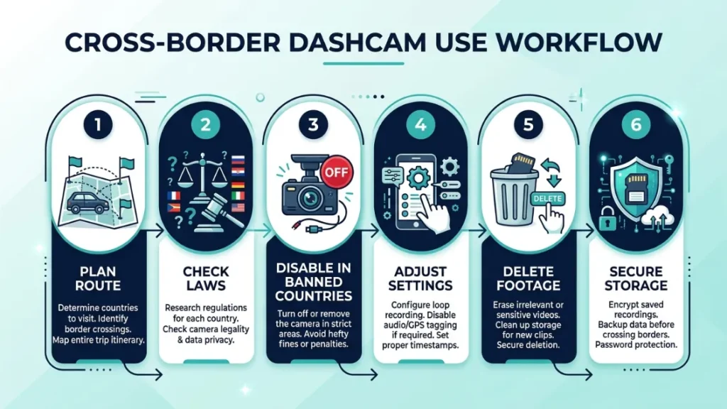 How to Use a Dashcam Legally While Traveling Across Multiple Countries