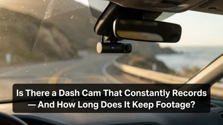 Is there a dash cam that constantly records