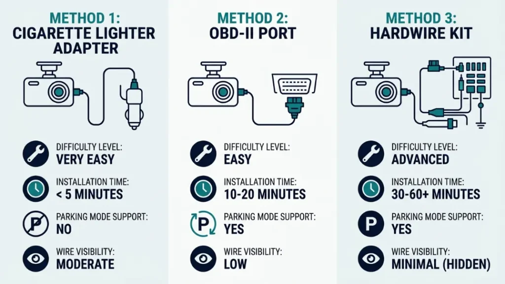 The Three Ways to Power a Dash Cam in Your Car