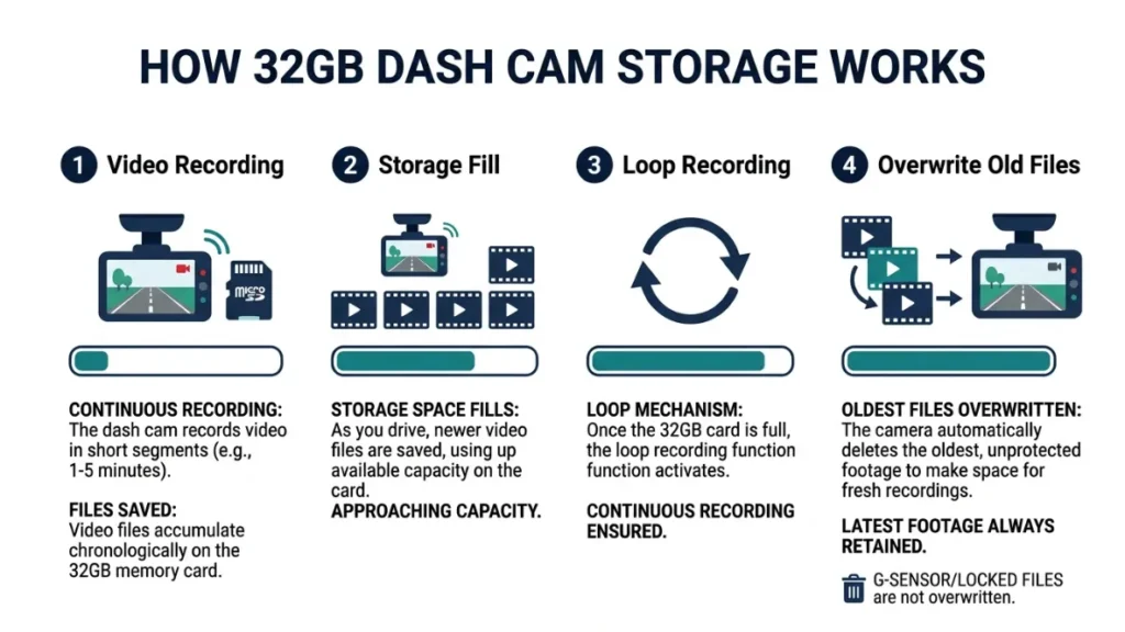 What Does 32GB Actually Mean for a Dash Cam