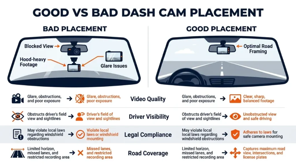 What Does Dash Cam Placement Actually Affect and Why Does It Matter
