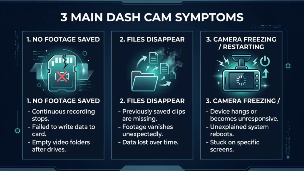 What Does a Dash Cam Recording Problem Actually Look Like