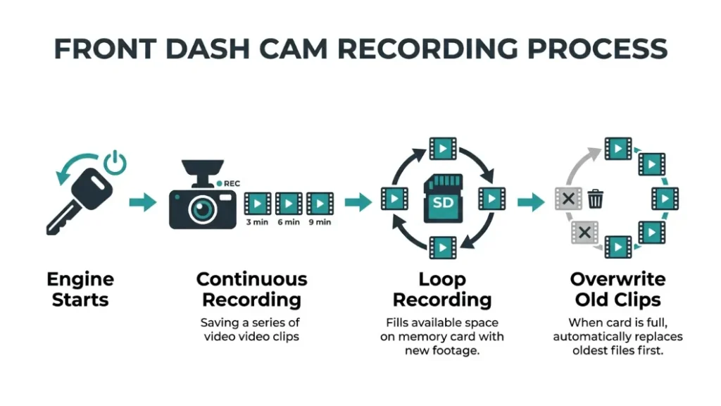 What Does a Front Facing Dash Cam Actually Record and Cover