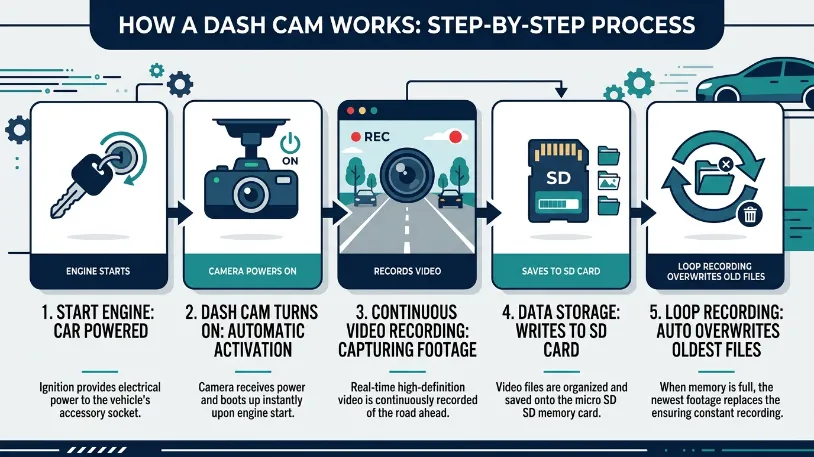 What Is a Dash Cam and How Does It Actually Work While You Drive