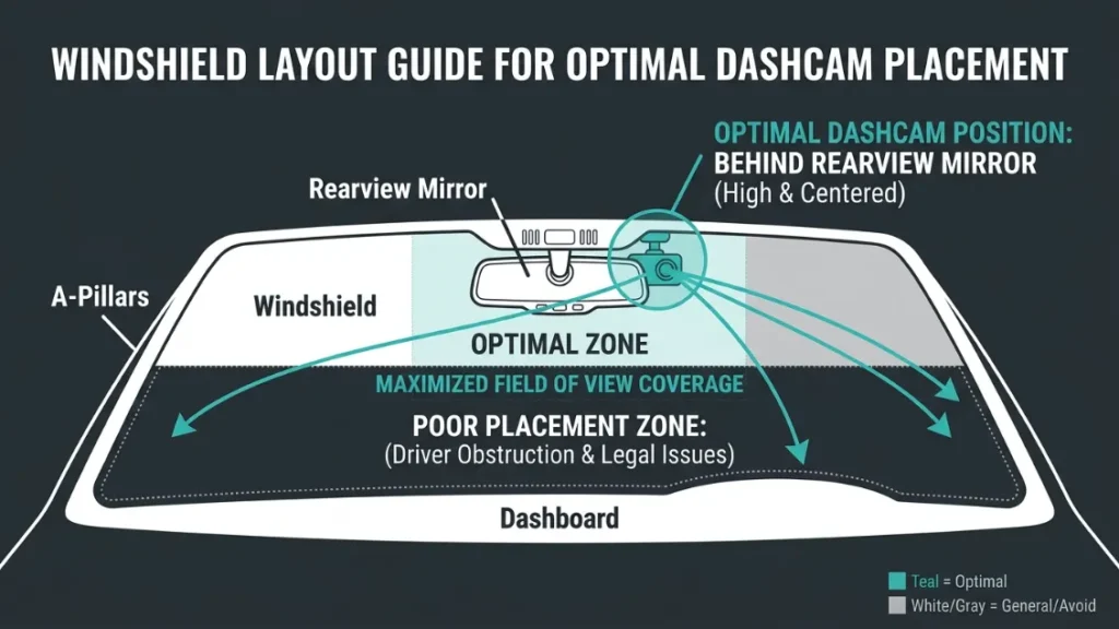 What Is the Best Spot on the Windshield to Mount a Dashcam