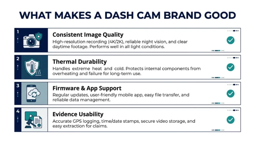 What Makes a Dash Cam Brand Actually Good — Not Just Popular
