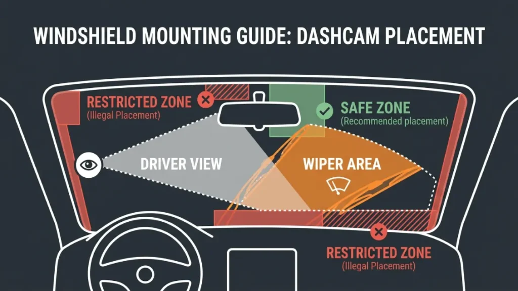 What Makes a Dashcam Placement Dangerous or Illegal in the First Place