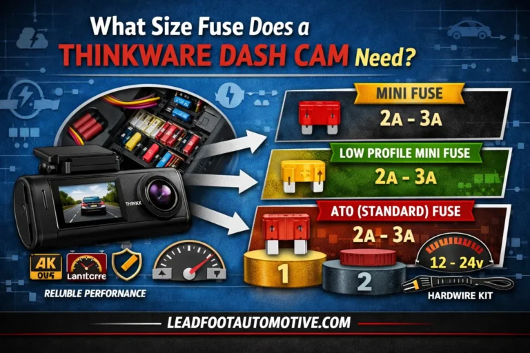 What Size Fuse Does a Thinkware Dash Cam Need