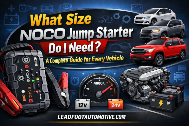 What Size NOCO Jump Starter Do I Need A Complete Guide for Every Vehicle
