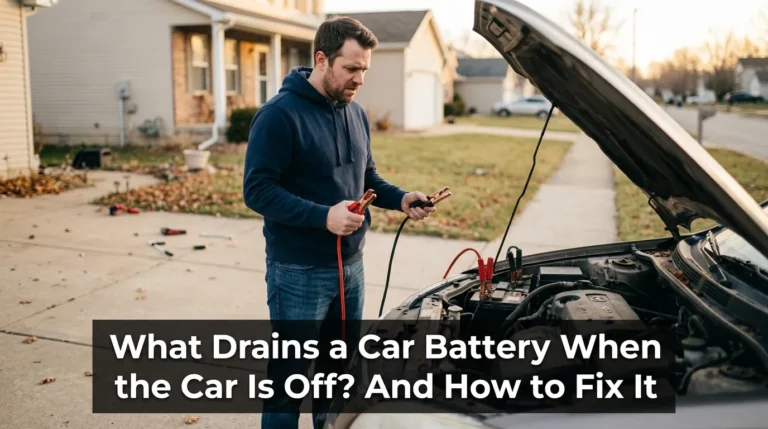What drains a car battery when the car is off