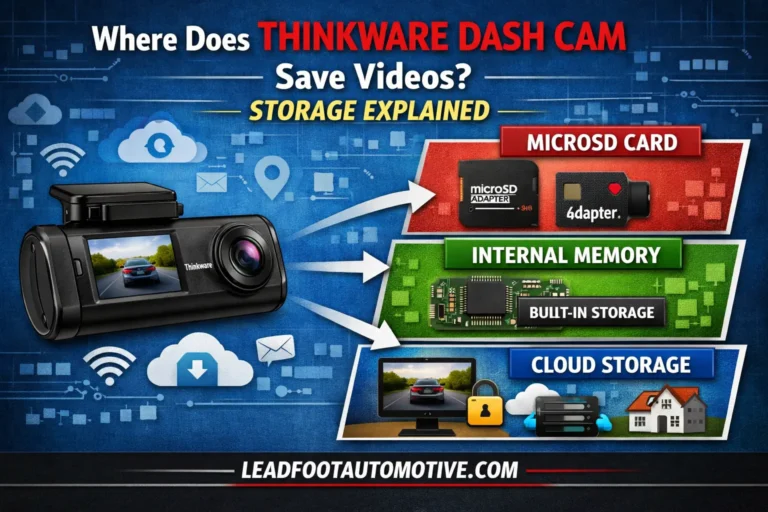 Where Does Thinkware Dash Cam Save Videos Storage Explained