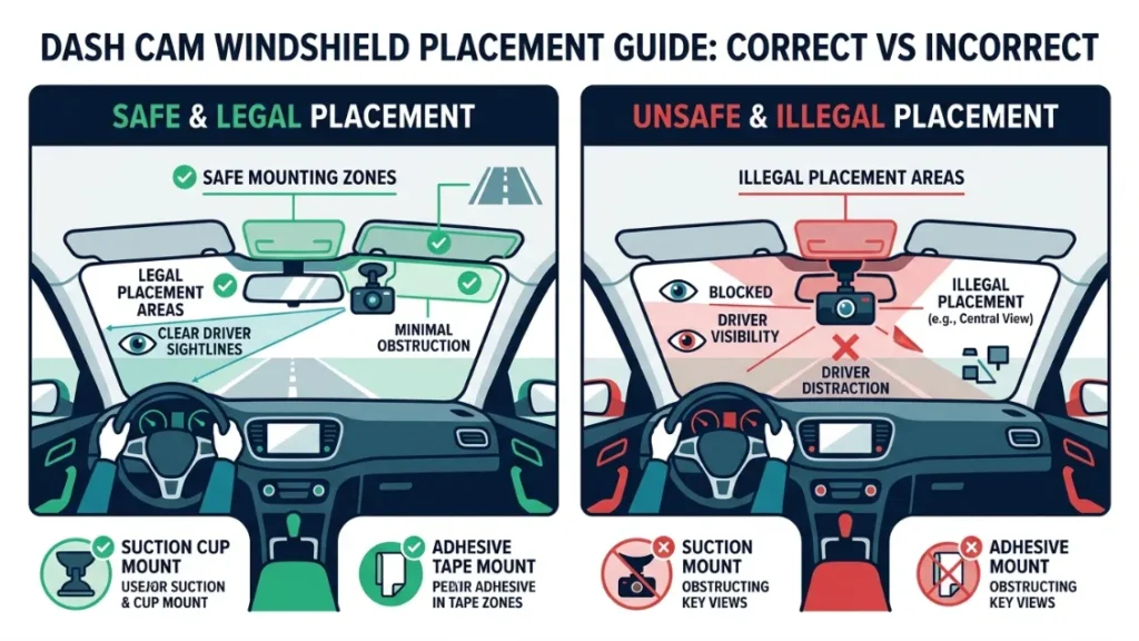 Where Should You Mount a Dash Cam on Your Windshield