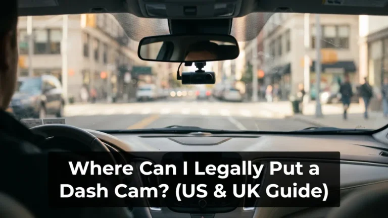 Where can I legally put a dash cam