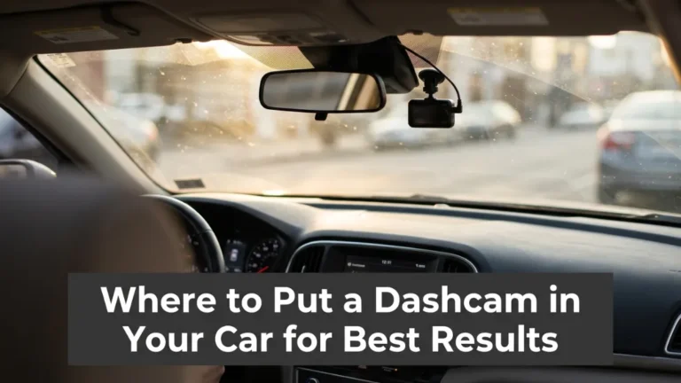 Where do you put a dashcam in a car