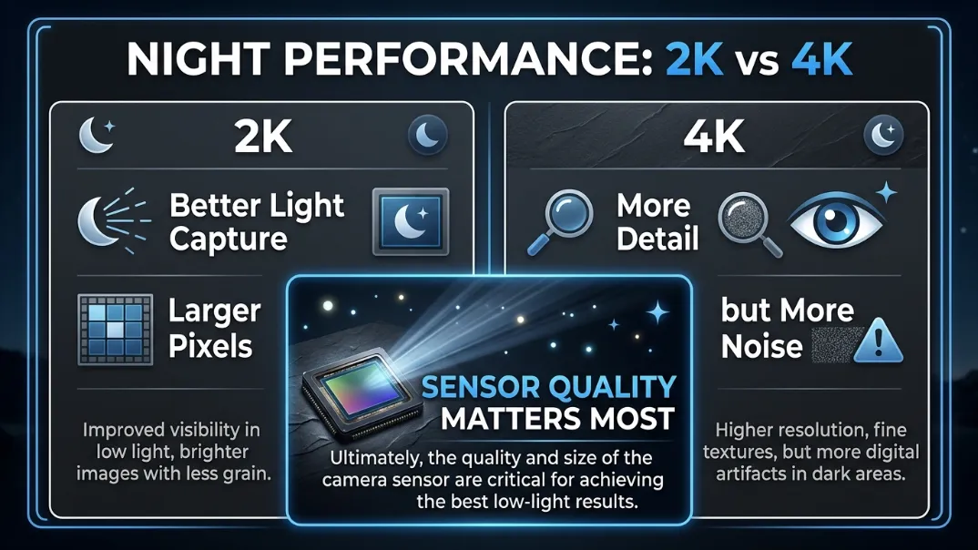 Which Dash Cam Works Better at Night 2K or 4K