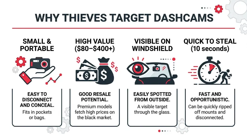 Why Do Thieves Target Dashcams in the First Place
