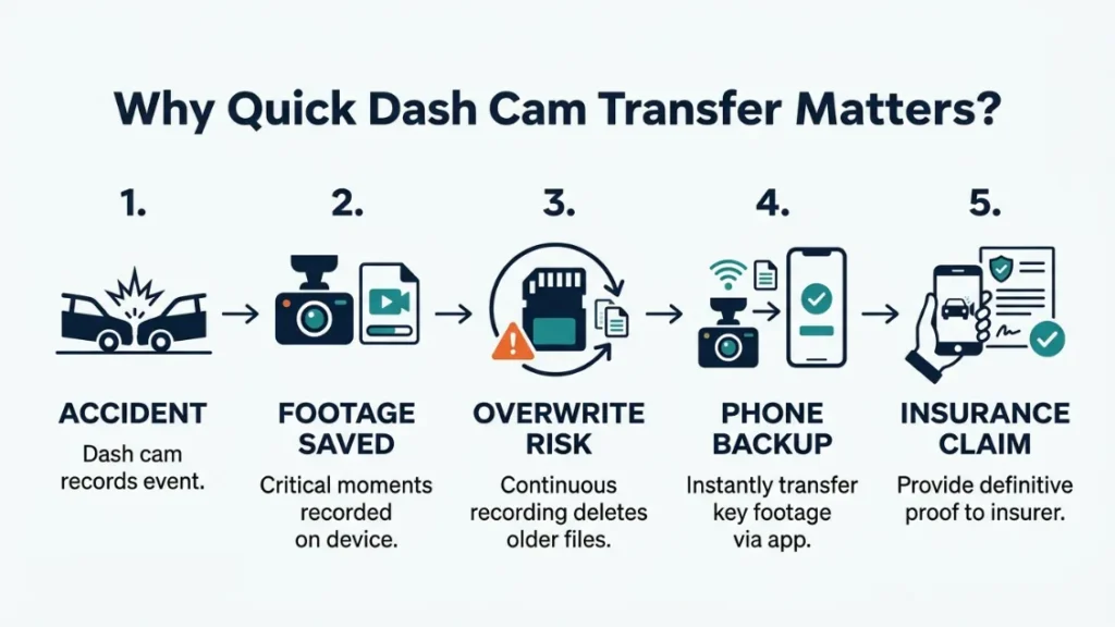 Why Getting Dash Cam Footage to Your Phone Matters More Than You Think