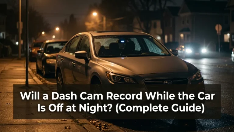 Will a dashcam record while the car is off at night