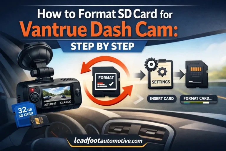 How to Format SD Card for Vantrue Dash Cam Step by Step