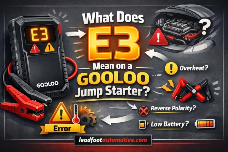 What Does E3 Mean on a GOOLOO Jump Starter