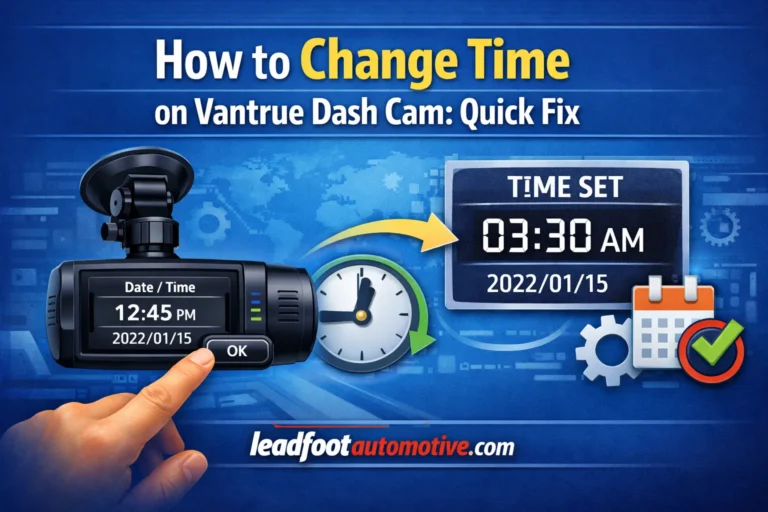 How to Change Time on Vantrue Dash Cam Quick Fix