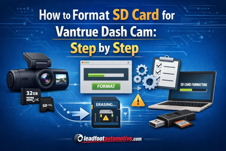 How to Format SD Card for Vantrue Dash Cam: Step by Step