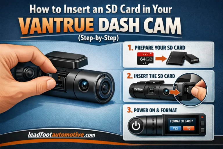 How to Insert an SD Card in Your Vantrue Dash Cam (Step-by-Step)