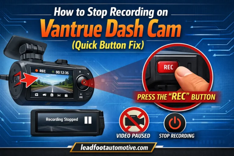 How to Stop Recording on Vantrue Dash Cam (Quick Button Fix)